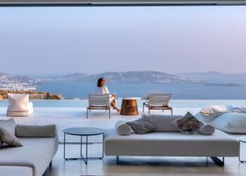 Una lujosa casa de ensueño con vistas al mar en Mykonos