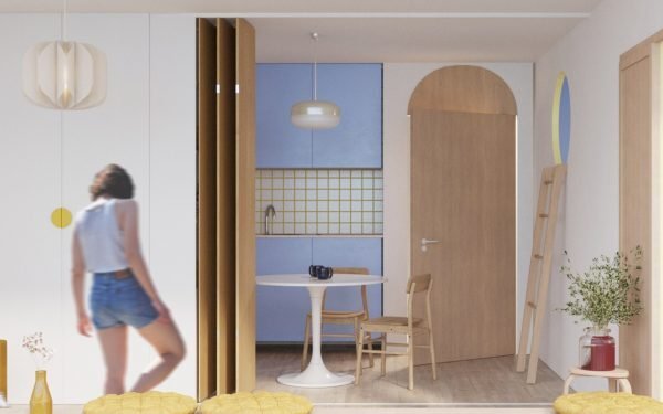 Diseños calados Comuna co-living para familias monoparentales