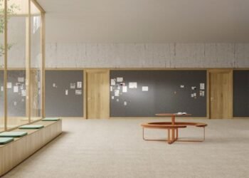 Primera colección de losetas de moqueta de Modulyss