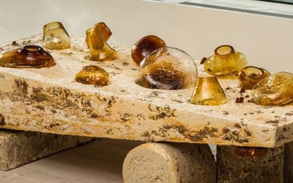 Fefostudio y Kamilla Csegzi crean una mesa efímera a base de micelio