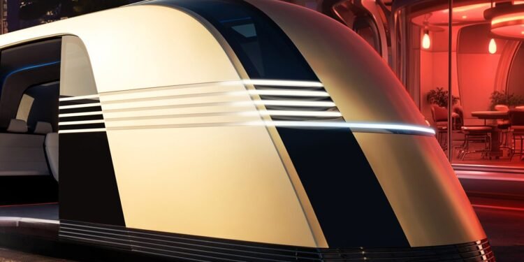 Tesla presenta Robovan art déco retro-futurista