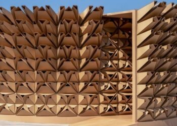 Deond crea un pabellón de cartón paramétrico para la Semana del Diseño de Dubai