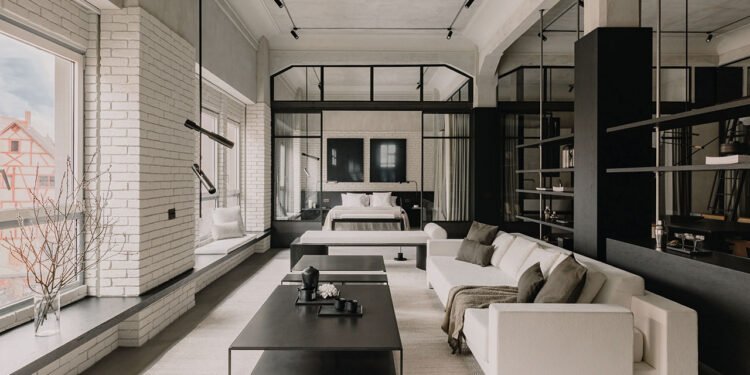 Milo Apartment by Oza Design recuerda una época de arte estructural