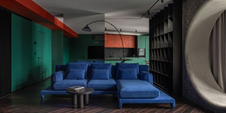 El apartamento con un lagarto es un hogar audaz y surrealista en Kyiv