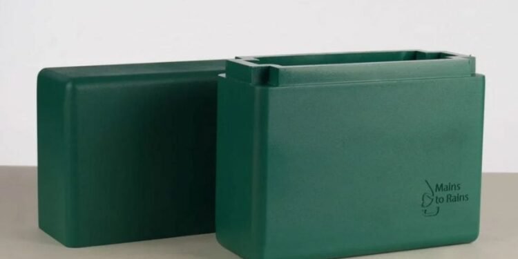 Esta semana exhibimos un kit de cosecha de agua de lluvia que tiene como objetivo reducir las facturas del hogar