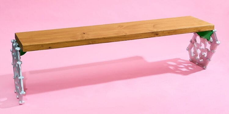 Alumnos escolares y diseño de tiendas asientos públicos modulares para King’s Cross