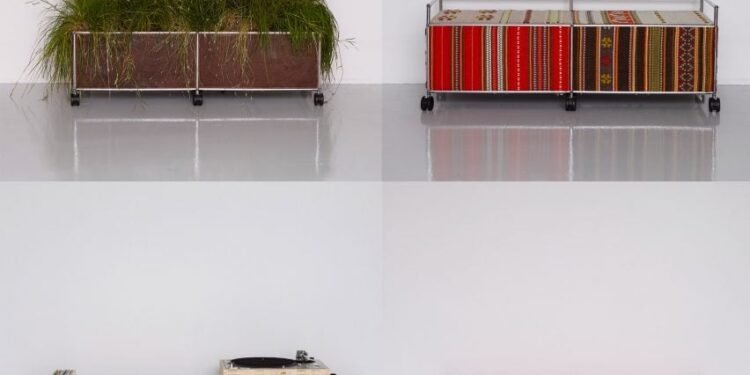 Los diseñadores noruegos utilizan materiales recuperados para personalizar los muebles de USM Haller