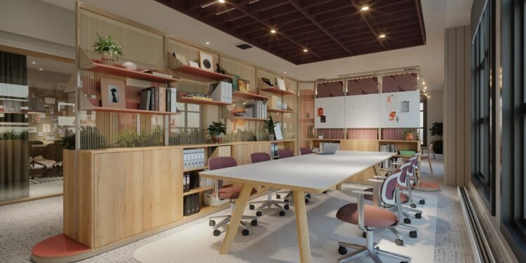 Sistema de división de espacio de arpa por Flokk