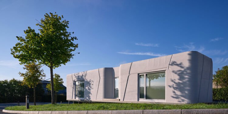La primera casa impresa en 3D de Luxemburgo se construye a lo grande en un terreno pequeño