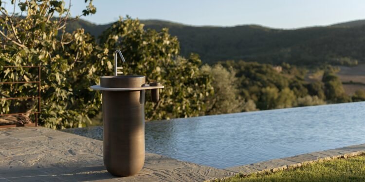 Lavabo H2O independiente LuneUp de Emanuel Gargano para Terzofoco