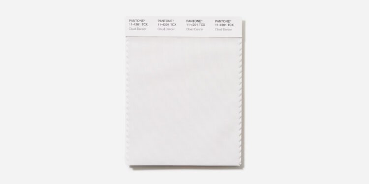 Cloud Dancer «blanco elevado» nombrado color Pantone del año 2026