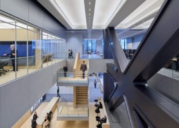 SOM presenta pisos comerciales dentro de la sede de JPMorganChase en Nueva York