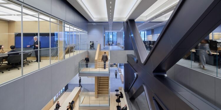 SOM presenta pisos comerciales dentro de la sede de JPMorganChase en Nueva York