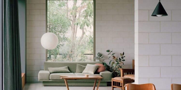 Siete espacios habitables táctiles con paredes de bloques